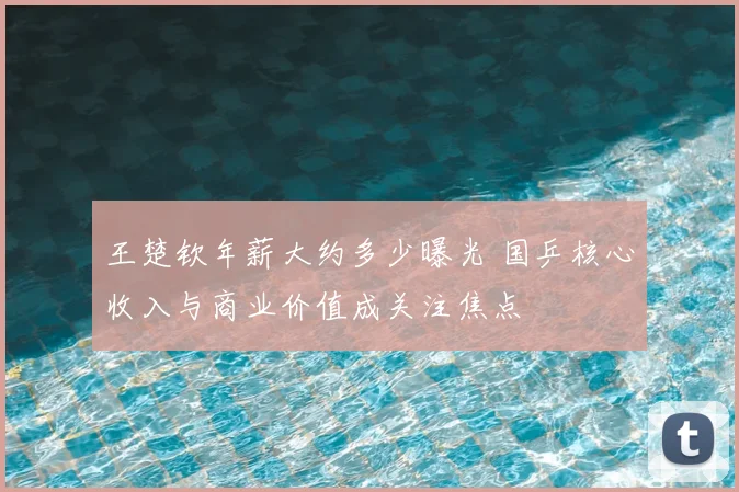 王楚钦年薪大约多少曝光 国乒核心收入与商业价值成关注焦点